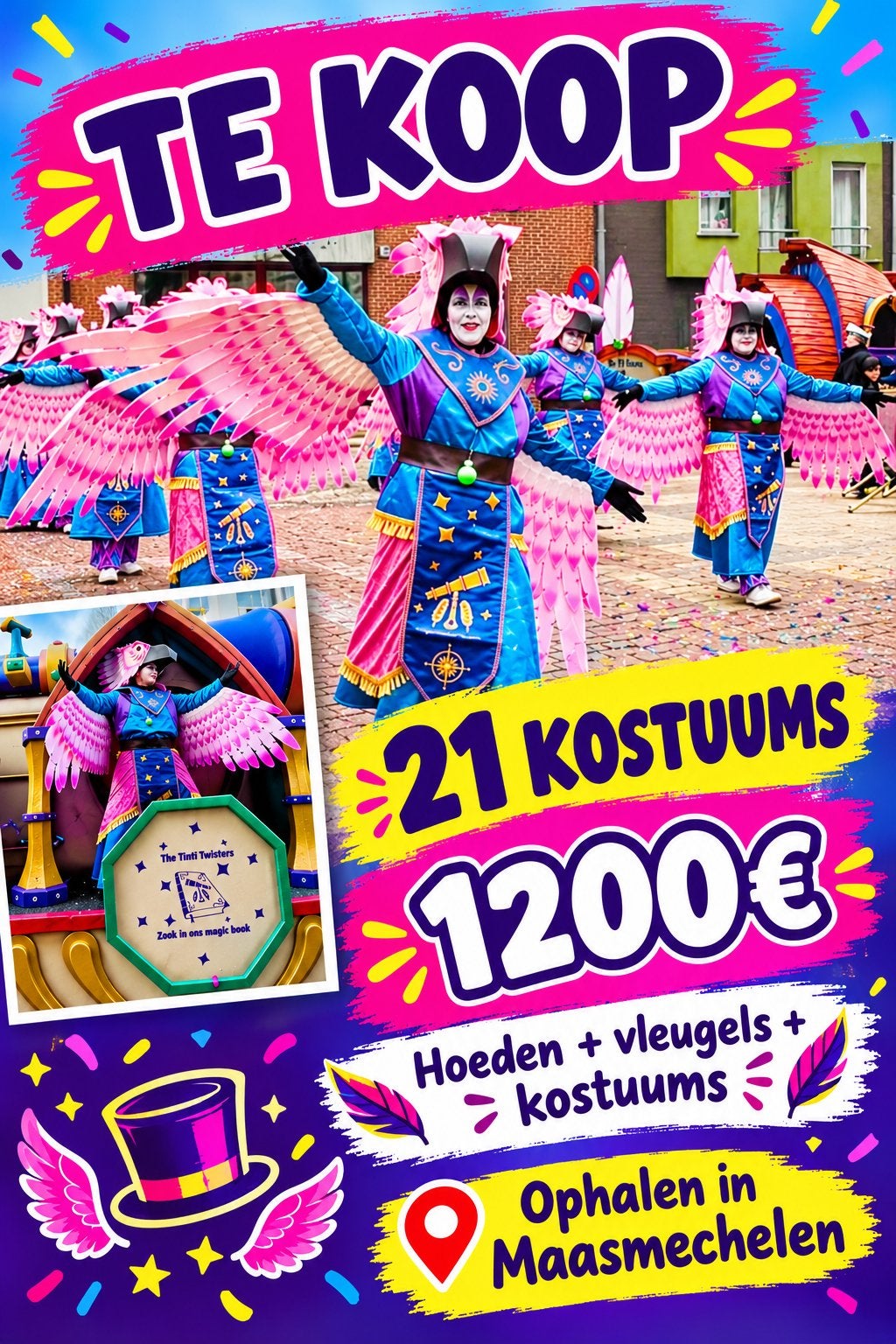 Carnavalkostuums loopgroep foam kleding, Ophalen, Zo goed als nieuw, Kostuum, Carnaval