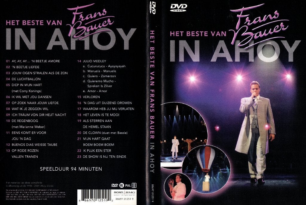 Het beste van Frans Bauer in Ahoy, Alle leeftijden, Ophalen of Verzenden, Zo goed als nieuw, Concert