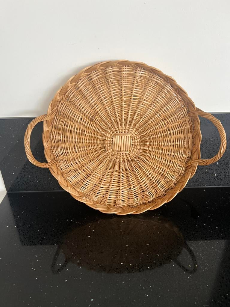 Rotan Dienblad rond, Ophalen of Verzenden, Rond, Overige materialen