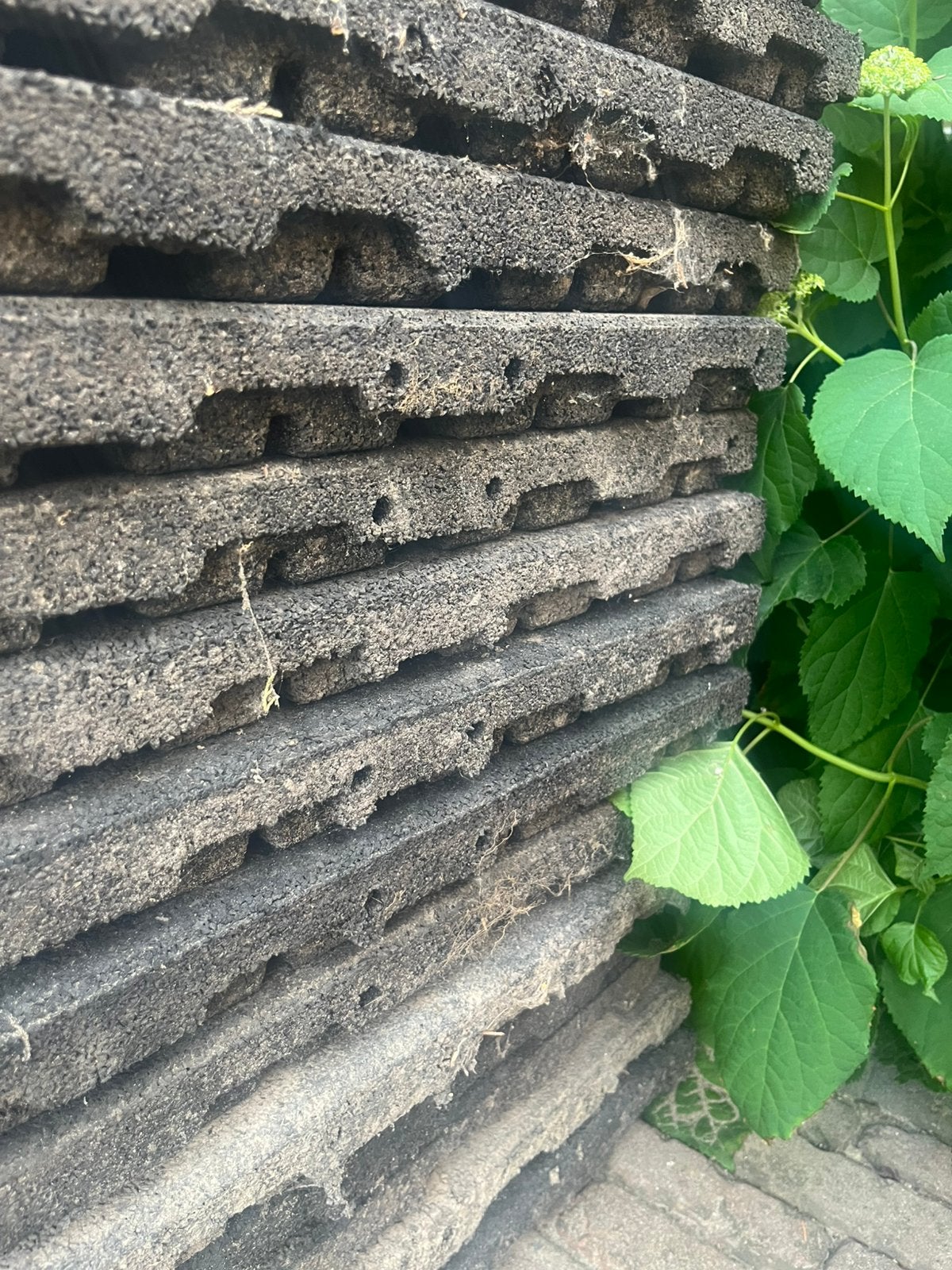 Rubberen tegels, Tuin en Terras, Ophalen, Overige typen, Rubber, 5 tot 10 m²