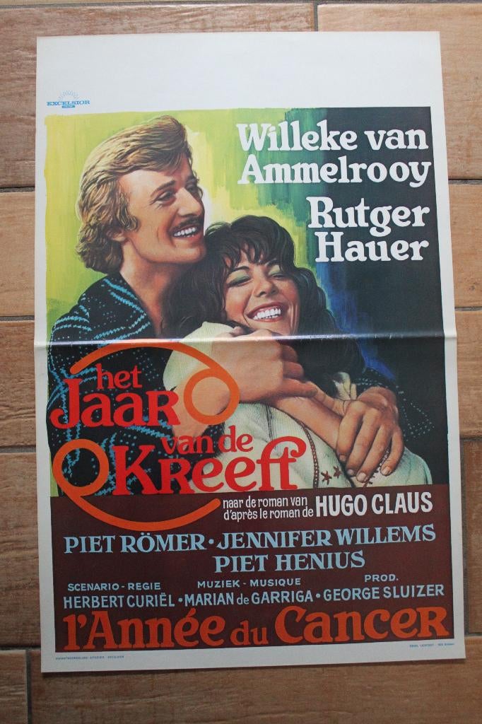 filmaffiche Rutger Hauer het jaar van de kreeft filmposter, Verzamelen, Posters, Rechthoekig Staand, Ophalen of Verzenden, Zo goed als nieuw