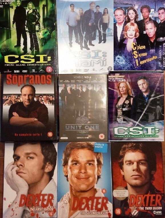 30x 24, Dexter, BreakingBad, BoardwalkEmpire,OZ,Sopranos,enz, Cd's en Dvd's, Dvd's | Tv en Series, Engels, Misdaad, Nederlands