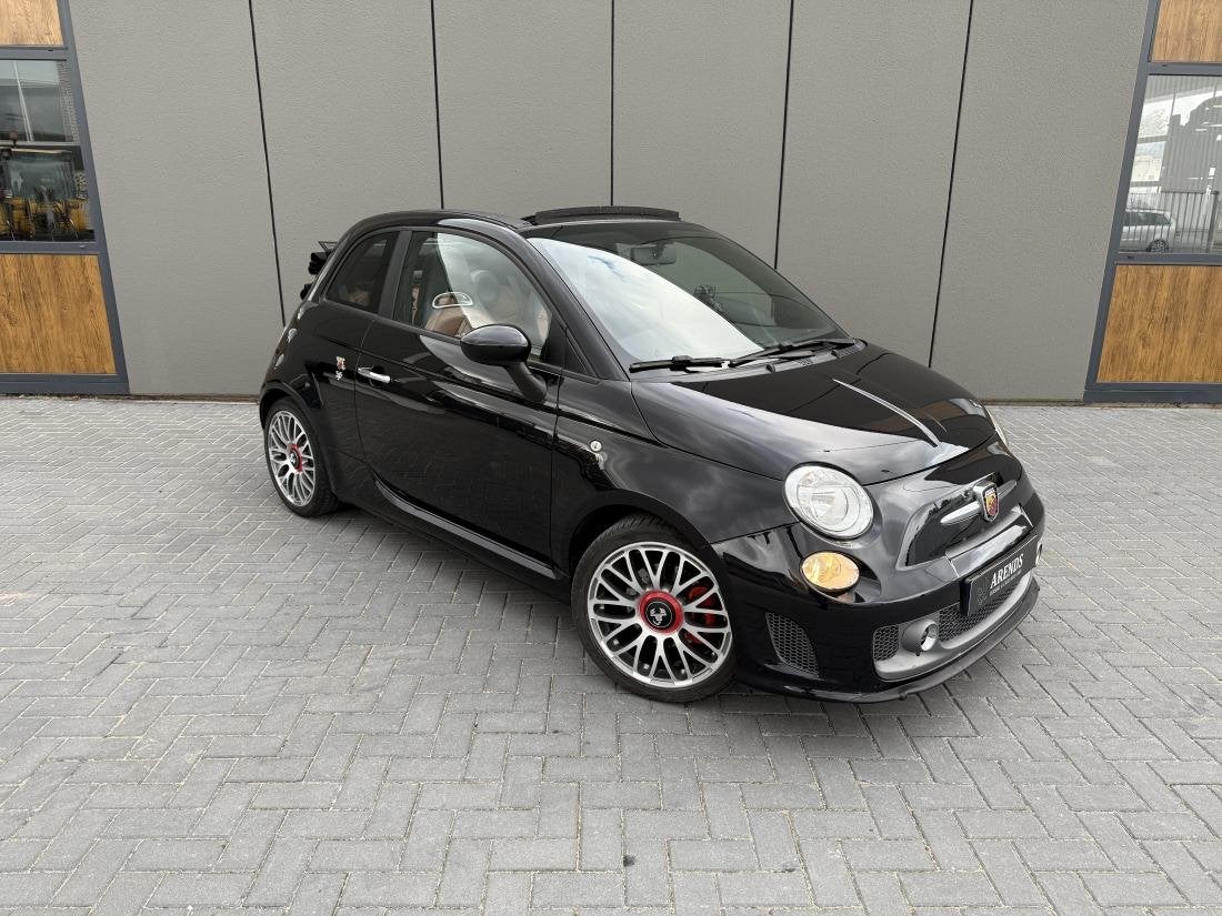 Fiat ABARTH 500 - Cabrio 595 Zomerprijs €. 13999.-, Auto's, 135 pk, Euro 6, Zwart, Bedrijf