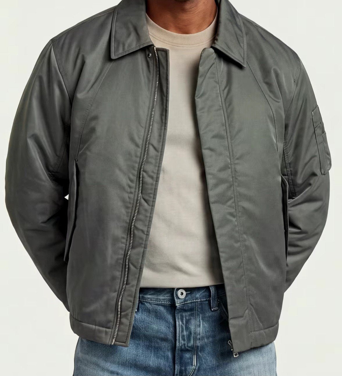 G-Star Bomber Jack Lightweight Grey L, Ophalen of Verzenden, Nieuw, Grijs
