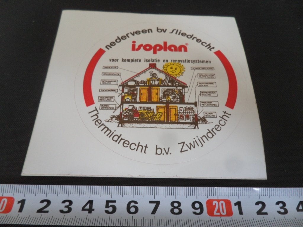 sticker nederveen sliedrecht thermidrecht zwijndrecht isopl*, Ophalen of Verzenden, Zo goed als nieuw