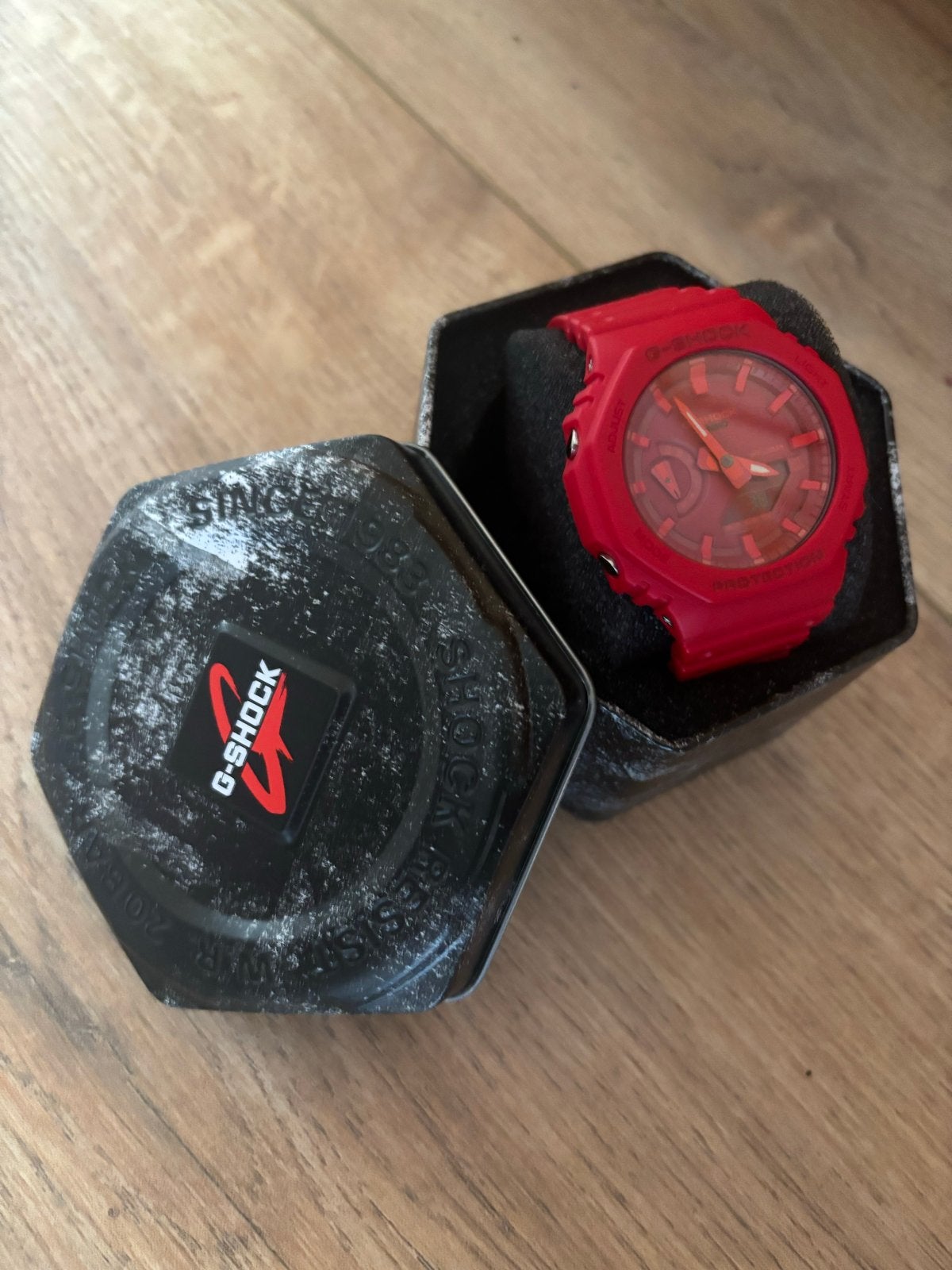 Casio G-Shock GA-2100 Rood Polshorloge, Casio, Kunststof, Polshorloge, Ophalen of Verzenden