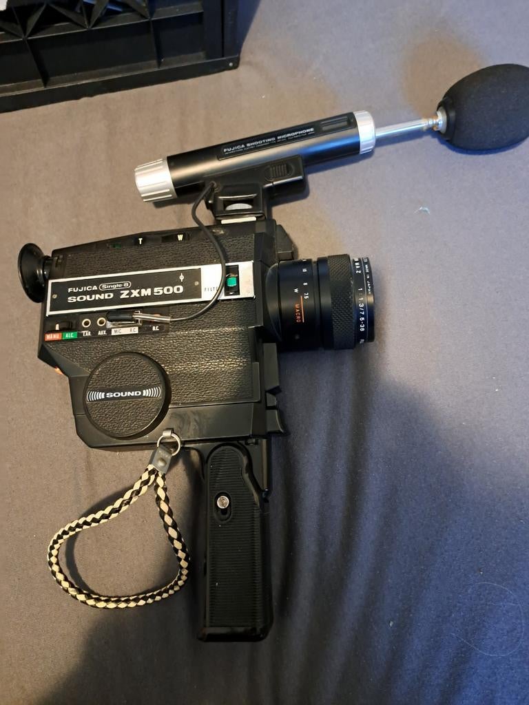 Vintage Fujica Sound ZXM500 8mm camera met microfoon, Ophalen of Verzenden, 8mm, Camera