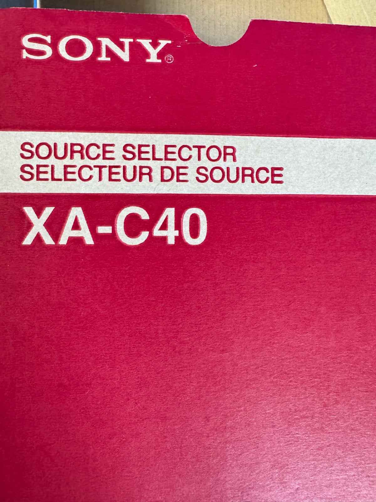 Sony XA-C40 Source Selector - Audio Input Expander, Ophalen of Verzenden, Zo goed als nieuw