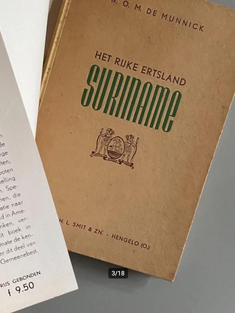 Het rijke ertsland Suriname en zijn problemen (1946), Ophalen of Verzenden, 20e eeuw of later, Zo goed als nieuw