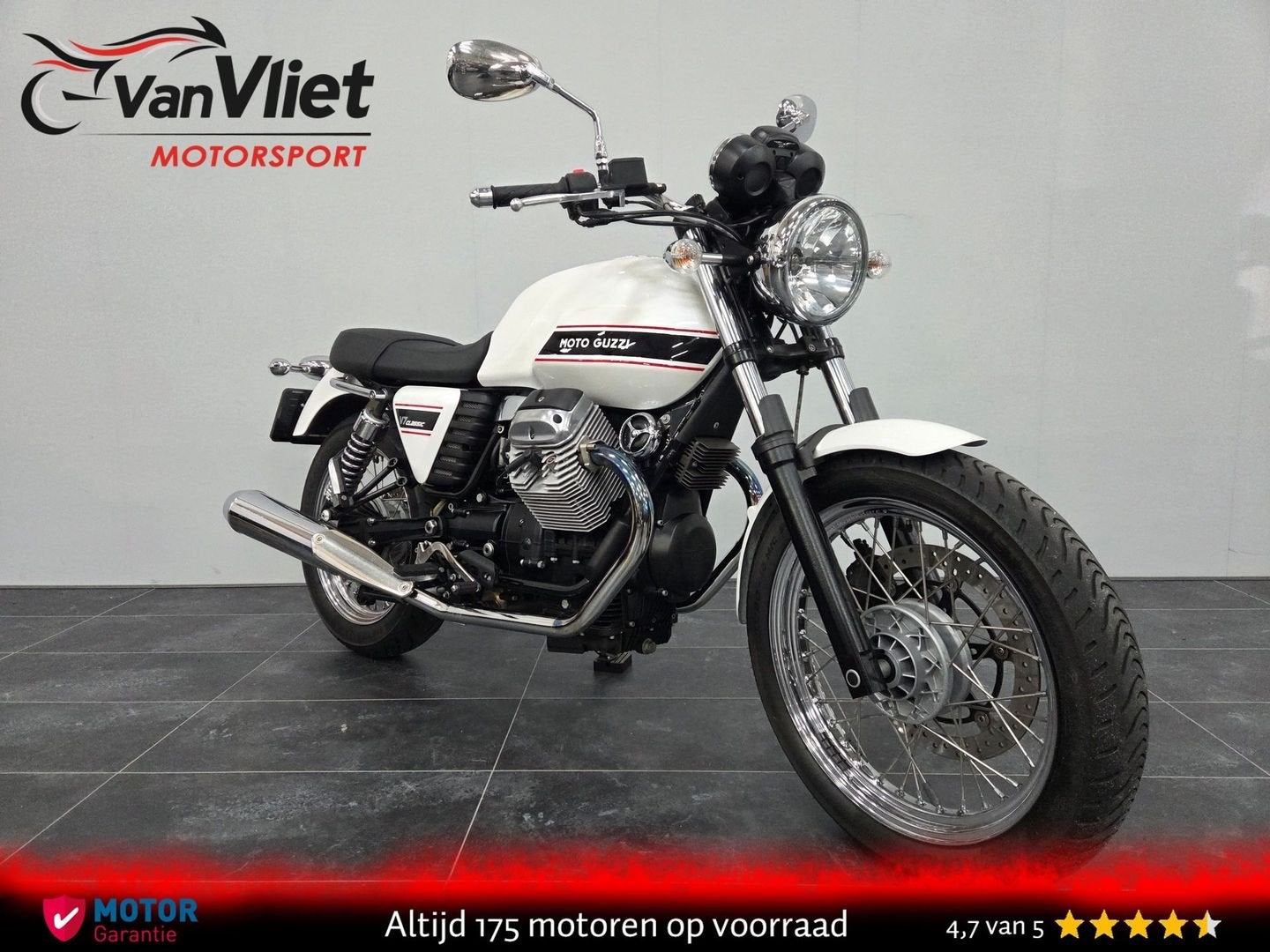 Top Conditie.! Moto Guzzi V7 Classic 90th Anniversary 2011, 2 cilinders, 744 cc, Bedrijf, Onbekend