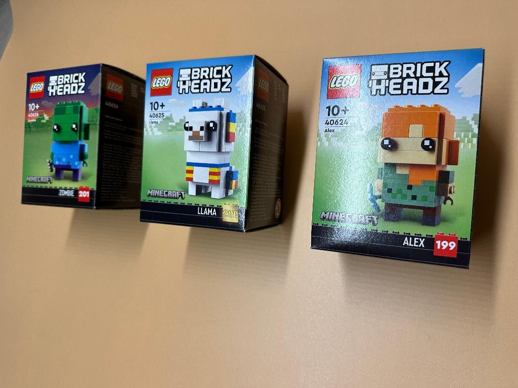 Lego - Brickheadz - 40626 - 40625 - 40624 Zombie Lama Alex, Ophalen of Verzenden, Nieuw, Complete set, Lego