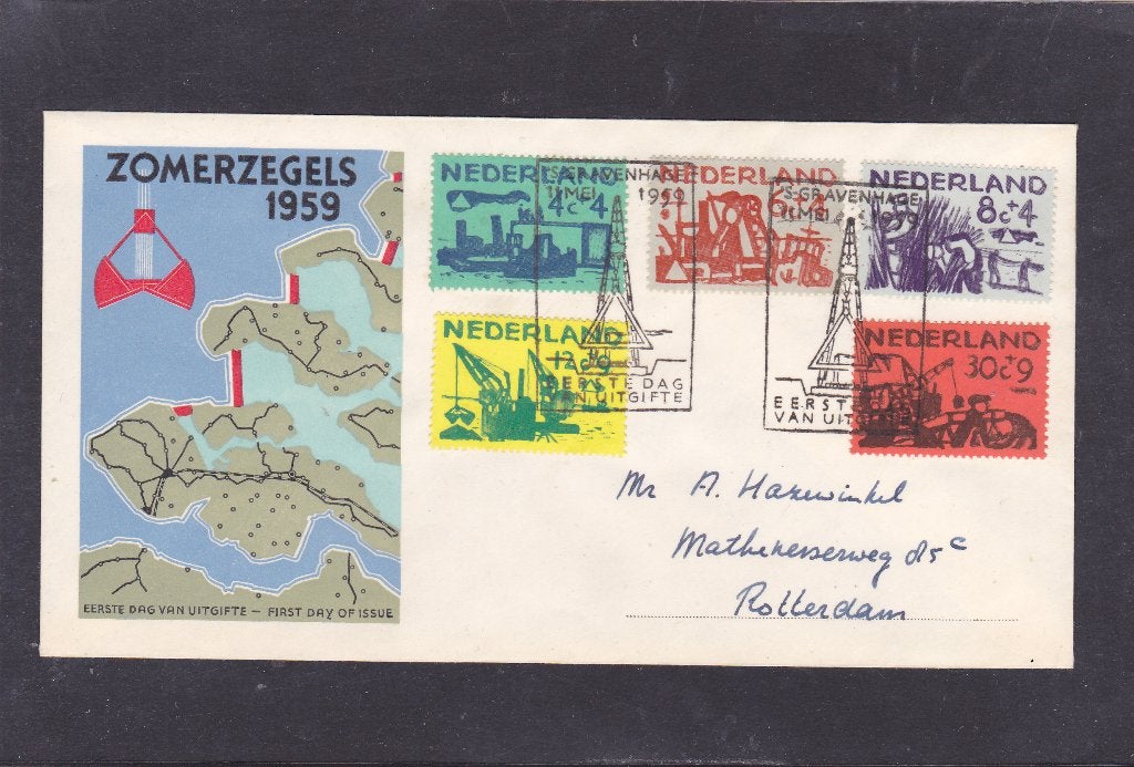 FDC E 38 Zomer 1959 (536), Verzenden, Beschreven, Nederland