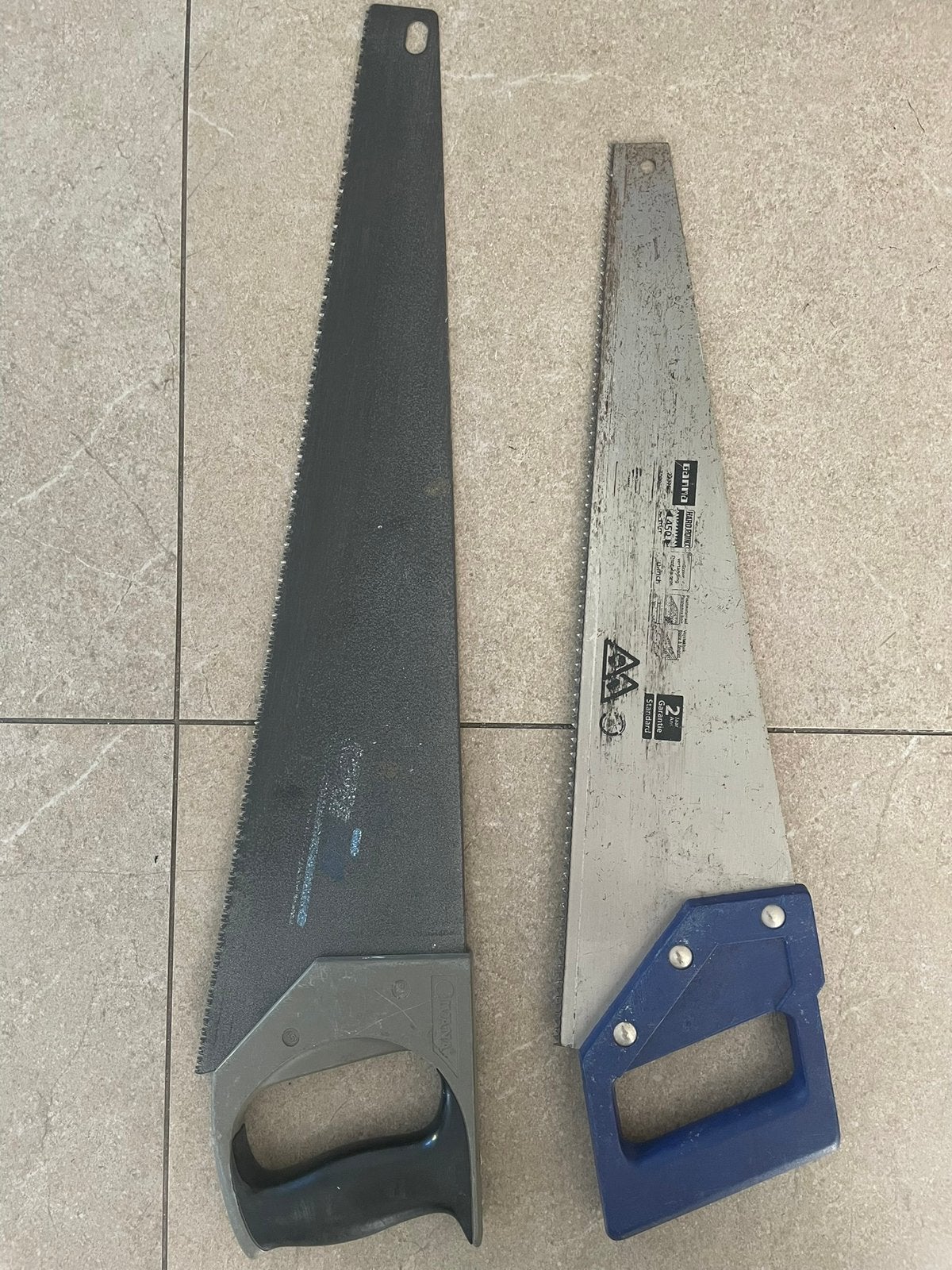 2 handzagen per stuk of samen te koop, Tuin en Terras, Ophalen of Verzenden, Gebruikt, Handzaag
