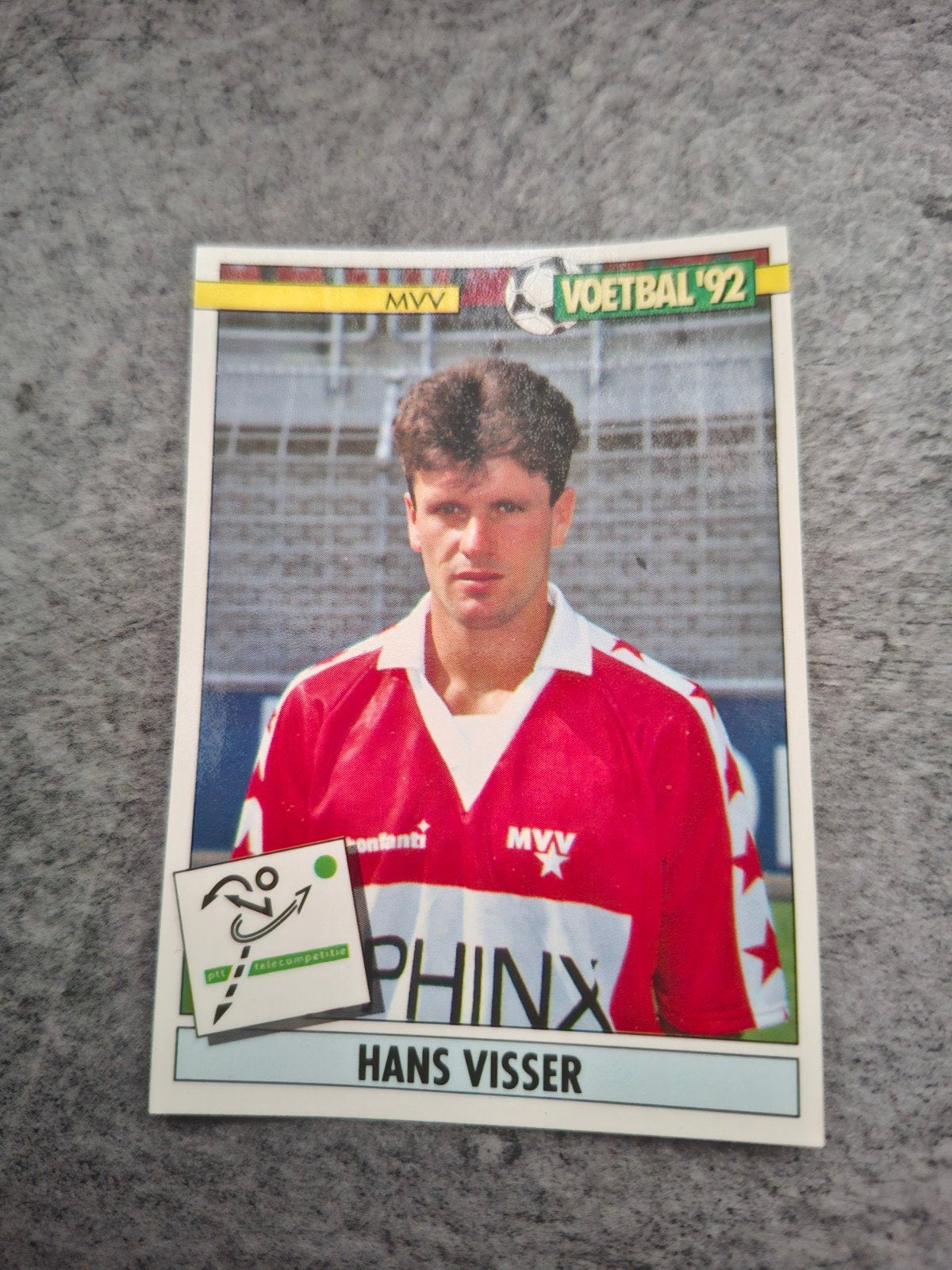 Panini sticker Voetbal 92. Hans Visser MVV Maastricht., Ophalen of Verzenden, Zo goed als nieuw, Sticker