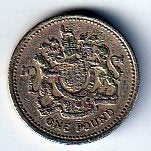 1  pond  1983  Engeland. km. 933, Ophalen of Verzenden, Overige landen, Losse munt