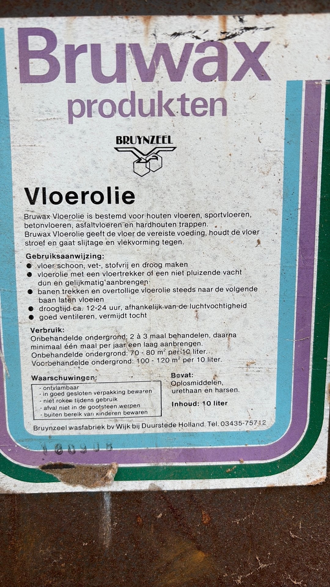 Bruyzeel vloerolie. Blank transparant 10 liter, Doe-het-zelf en Verbouw, Overige materialen, Verzenden, 50 tot 150 cm, Zo goed als nieuw