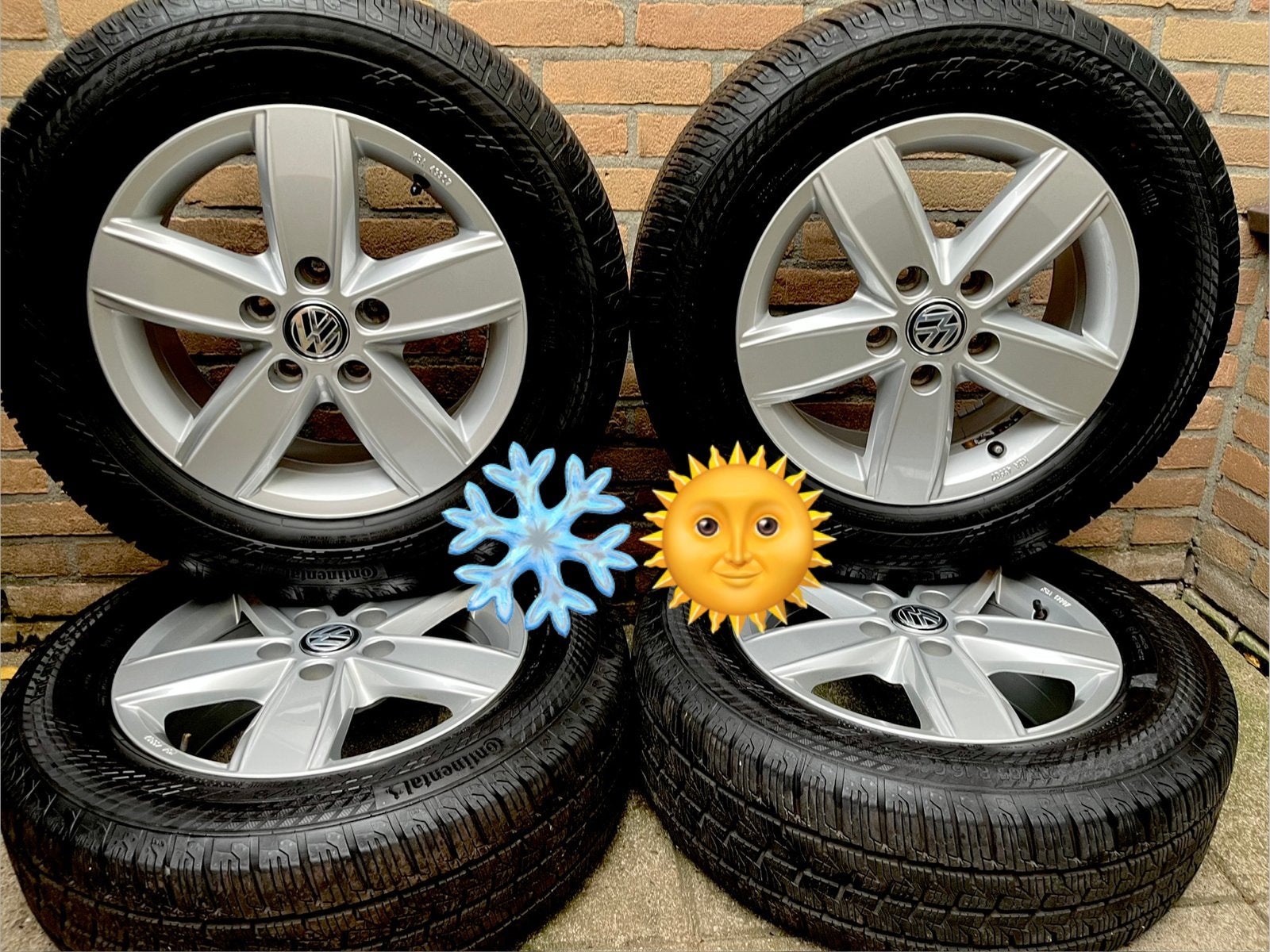 4x7,5 Orig. VW transporter T6.1 T6 T5 T7 Continental 4season, Auto-onderdelen, 16 inch, Banden en Velgen, Ophalen of Verzenden