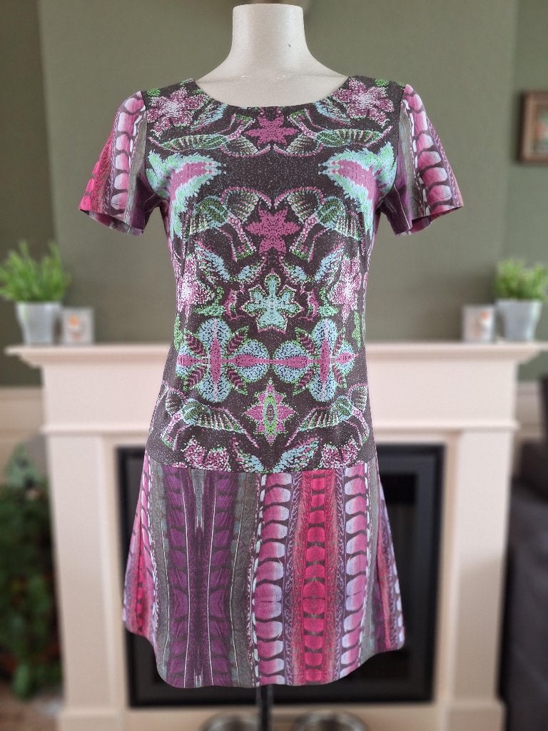 Suèdine mooie Custo Barcelona jurk S 36, Kleding | Dames, Custo, Verzenden, Paars, Zo goed als nieuw