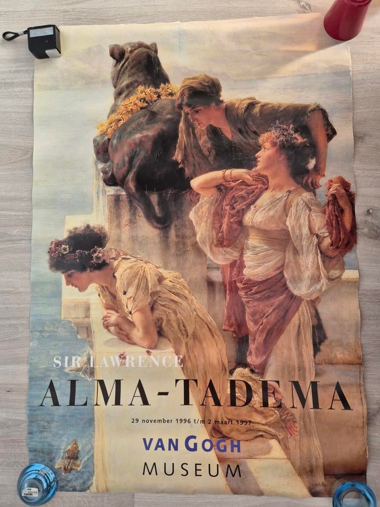 Poster Alma-Tadema Van Gogh Museum 1996, Ophalen of Verzenden, A1 t/m A3, Overige onderwerpen, Rechthoekig Staand