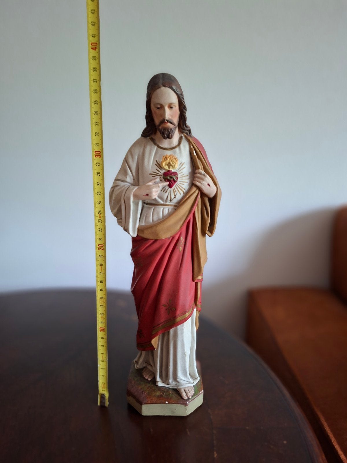 Heilig Hart Jezus beeld - 42 cm hoog, Antiek en Kunst, Ophalen of Verzenden