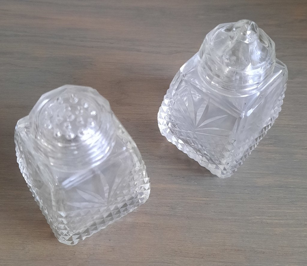 Vintage Kristallen Peper- en Zoutstel, Ophalen of Verzenden