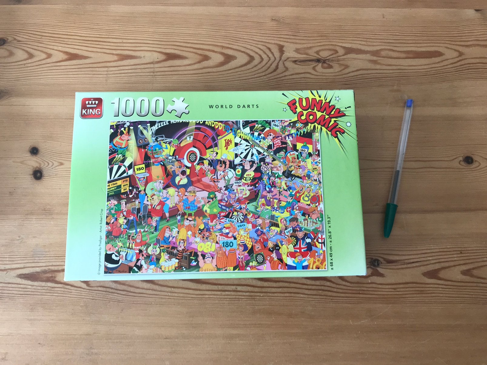 Puzzel 1000 stukjes World Darts, Hobby en Vrije tijd, Denksport en Puzzels, Ophalen of Verzenden, 500 t/m 1500 stukjes, Gebruikt
