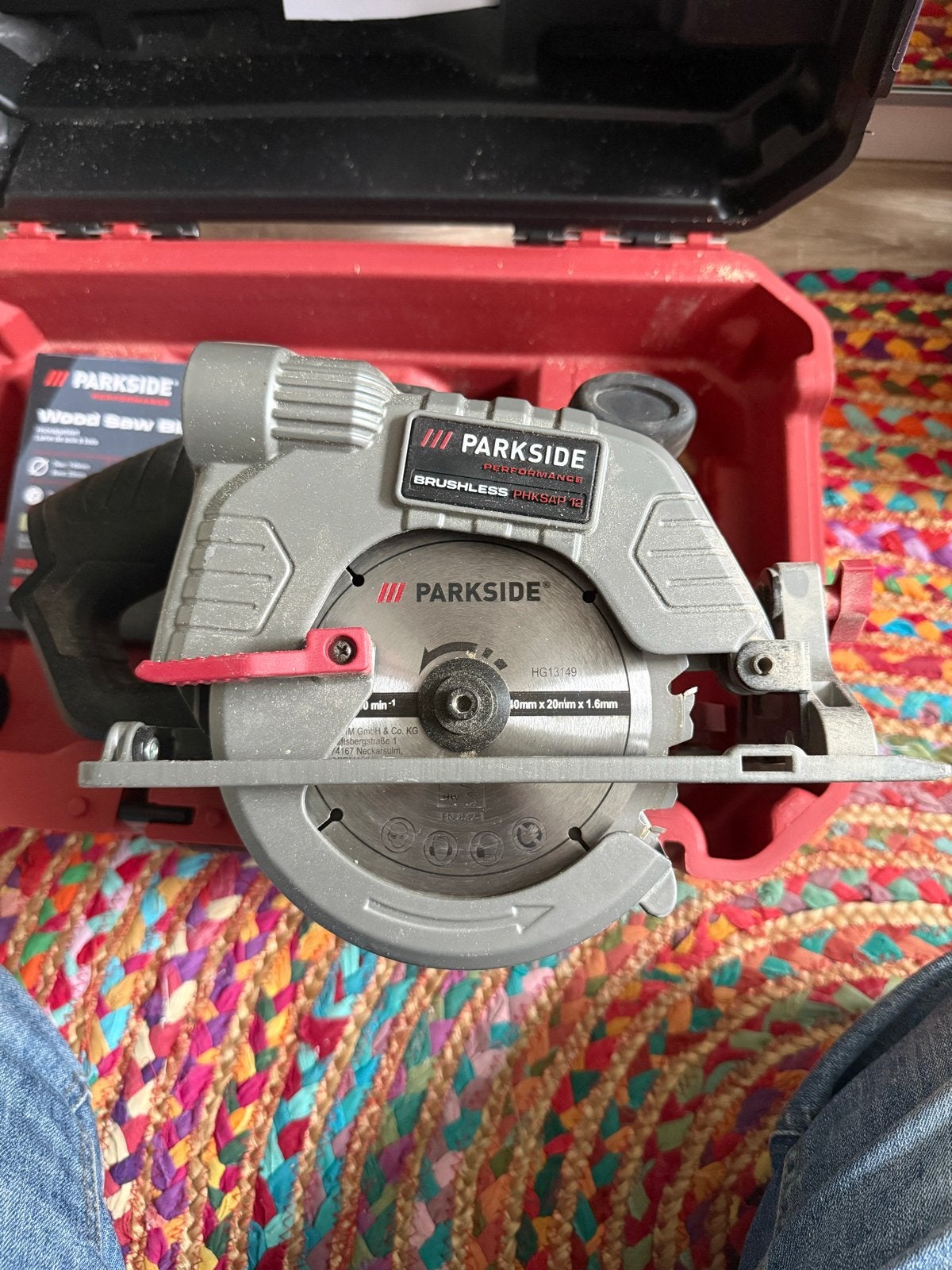 Parkside Accu-cirkelzaag 12V (PHKSAP 12 B2), Doe-het-zelf en Verbouw, Cirkelzaag, Ophalen of Verzenden, Zo goed als nieuw, 30 tot 70 mm