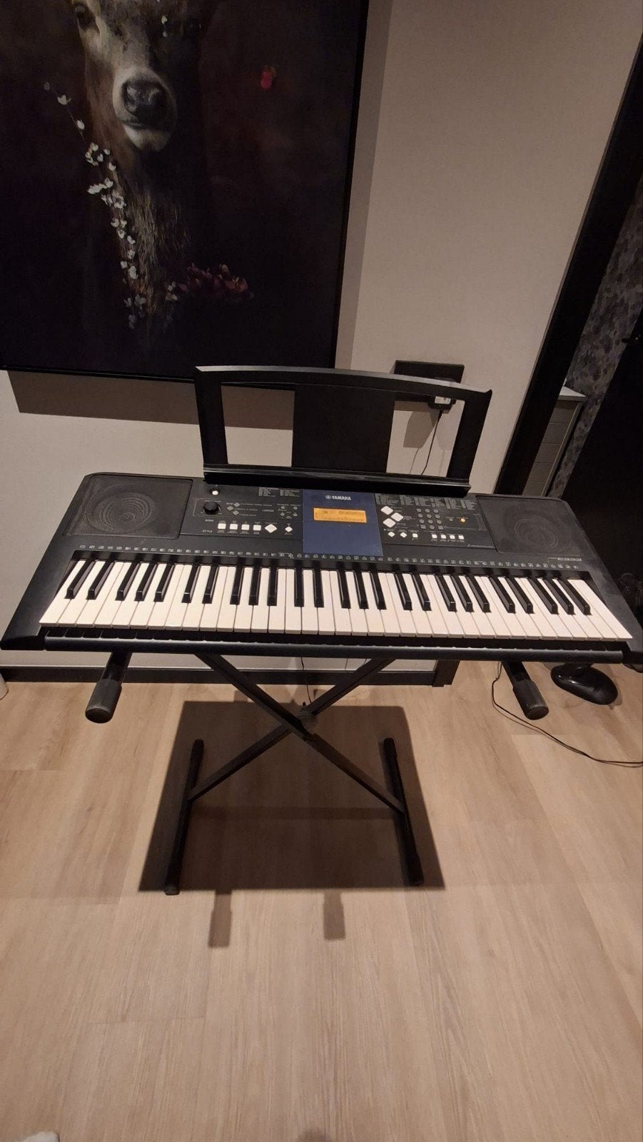 Yamaha keyboard met standaard en adapter, Muziek en Instrumenten, Keyboards, Ophalen, 61 toetsen, Midi-aansluiting, Yamaha