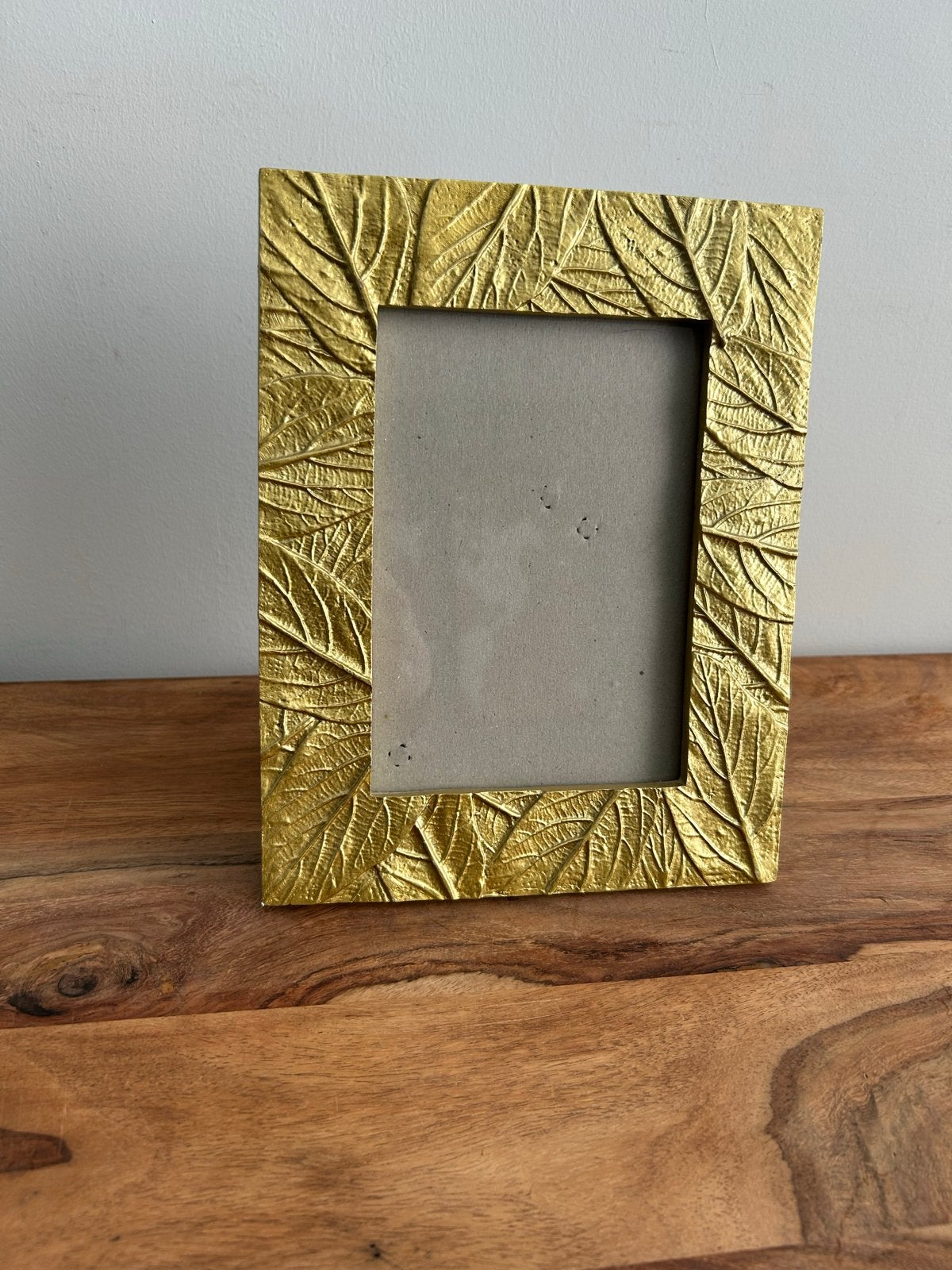 Gouden fotolijst met bladmotief, Huis en Inrichting, Woonaccessoires | Lijsten, Overige materialen, Ophalen of Verzenden, Zo goed als nieuw