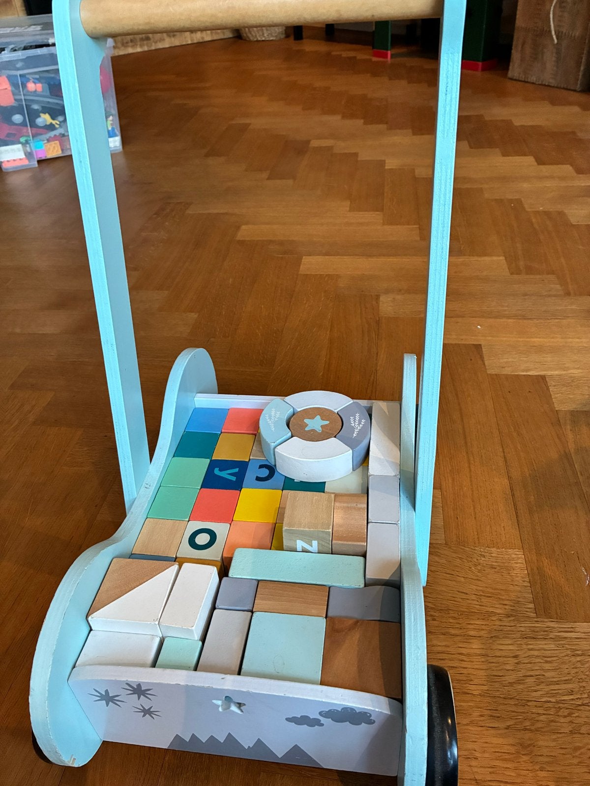 Houten loopwagen met blokken, Ophalen, Gebruikt, Overige typen, Met wieltjes