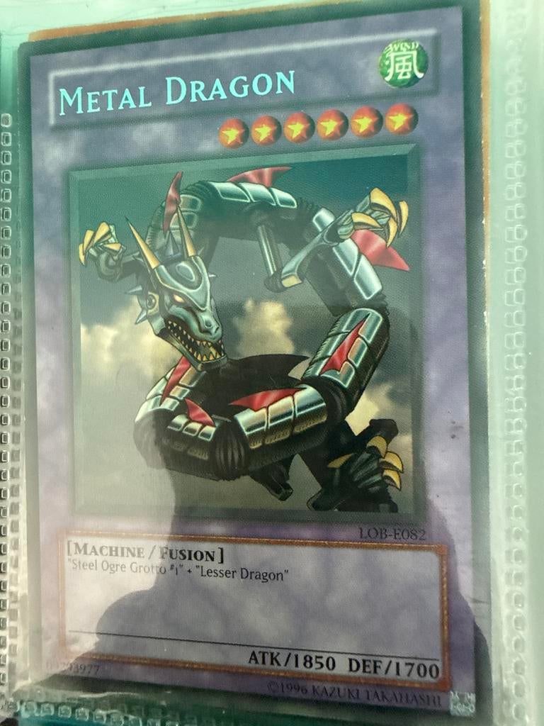 Yu-Gi-Oh! Metal Dragon LOB-E082 Kaart, Ophalen of Verzenden, Gebruikt