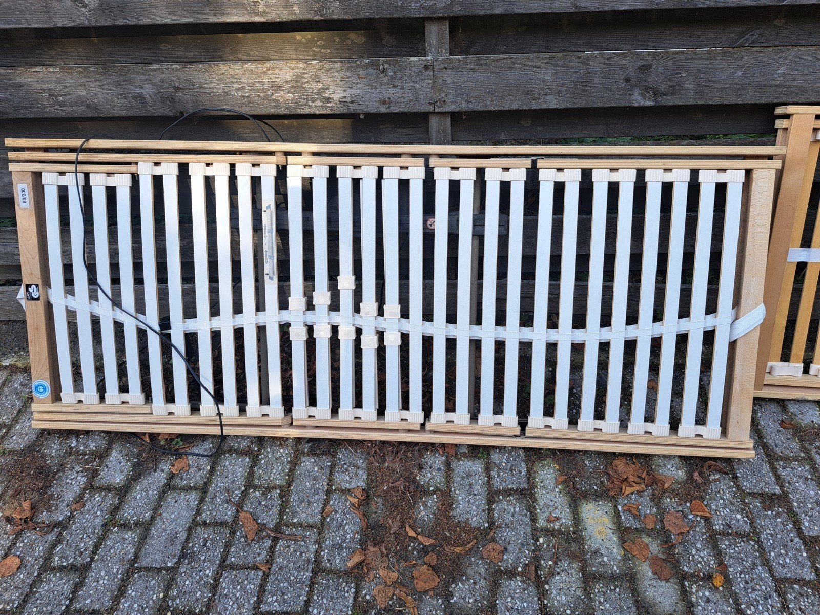Electrisch verstelbare latten bodem, Ophalen, Gebruikt, Eenpersoons, 80 cm
