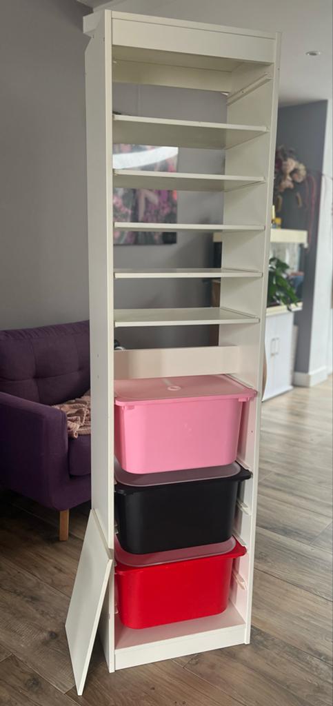 IKEA TROFAST Opbergkast met Bakken - Wit, Ophalen, Gebruikt, Minder dan 150 cm, Minder dan 100 cm