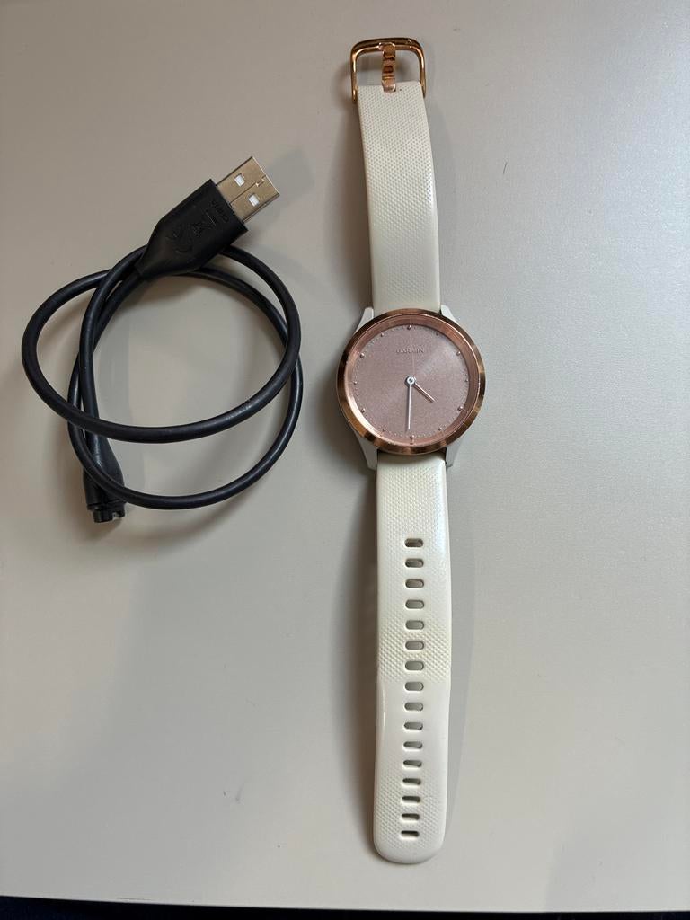 Garmin Vivomove 3 - Roségoud, Gebruikt, Afstand, Wit, Ophalen of Verzenden