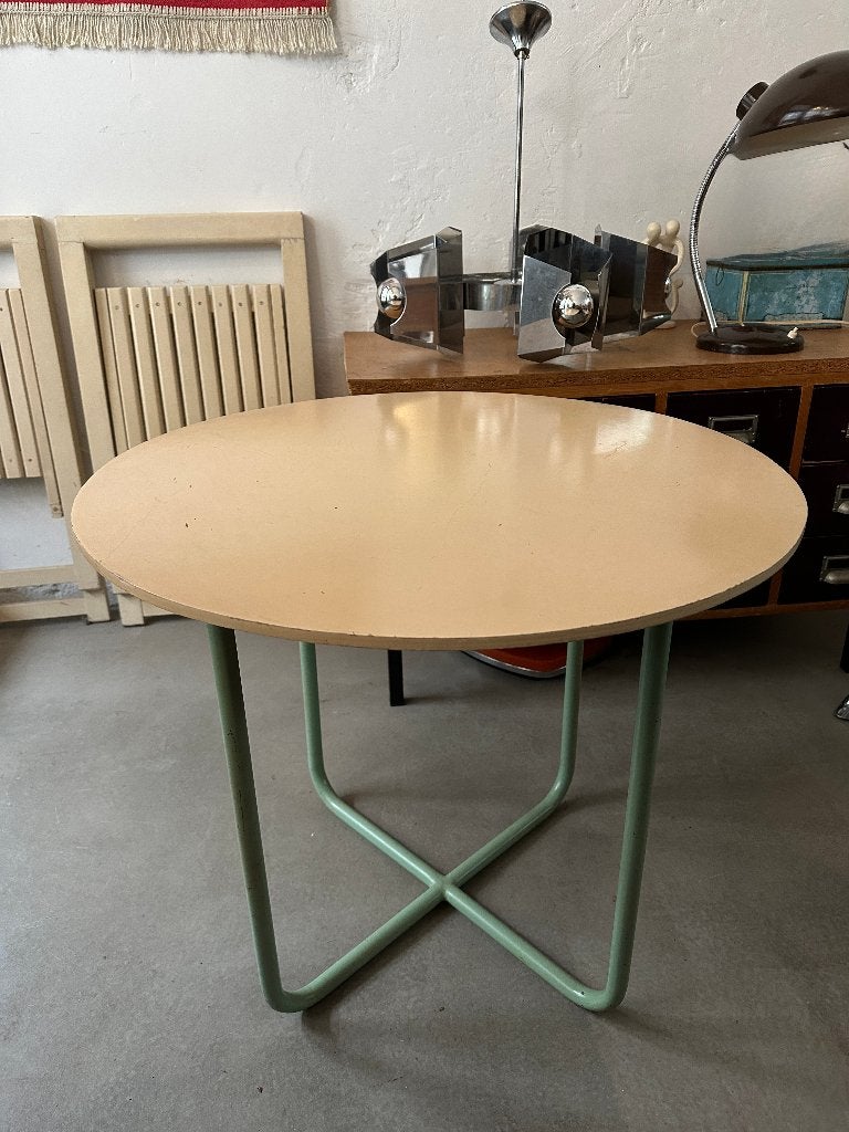 Vintage design bijzettafel, jaren 50 ronde tafel