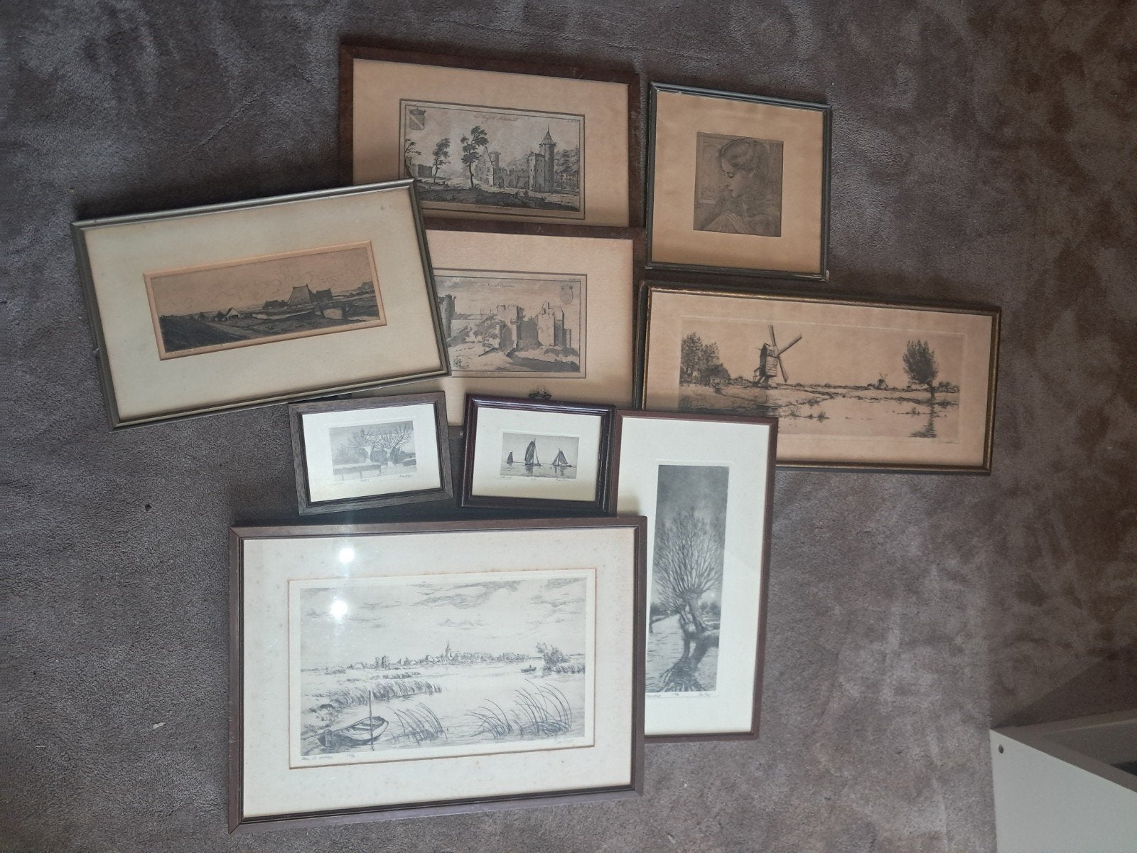 oude etsen en gravures - Hemkes, van Hemert, Piet de Vries, Antiek en Kunst, Ophalen of Verzenden