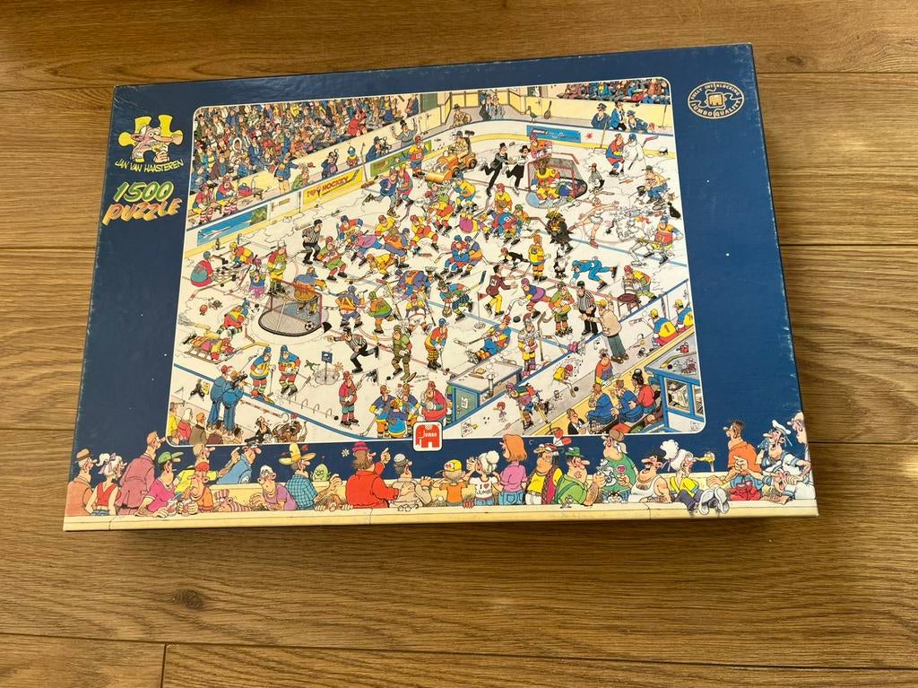 Jan van Haasteren puzzel (ijshockey), Hobby en Vrije tijd, Ophalen of Verzenden, 500 t/m 1500 stukjes, Zo goed als nieuw, Legpuzzel