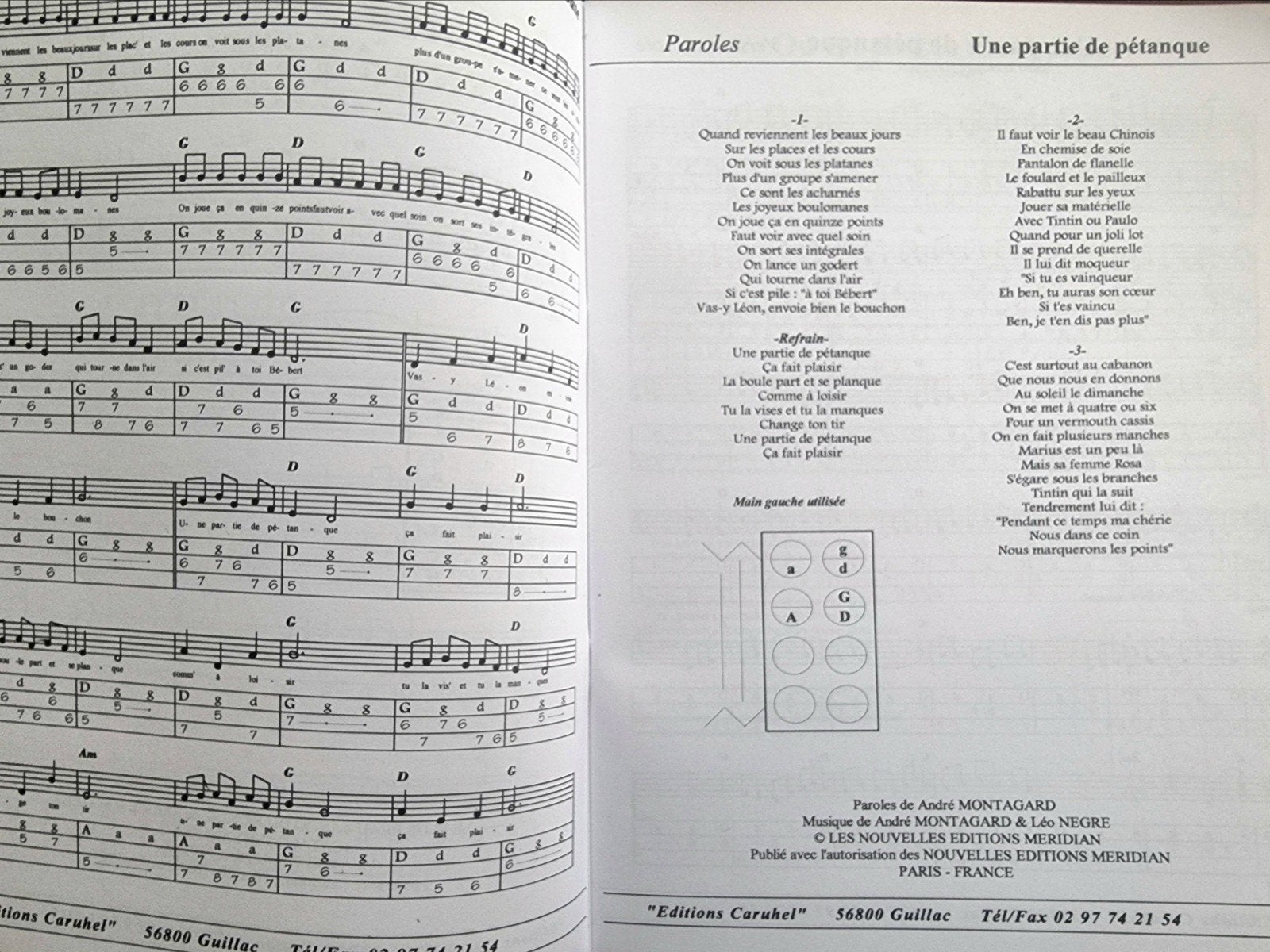 Chansons populaires voor diatonische accordeon Vol. 2 Div65, Gebruikt, Verzenden, Les of Cursus, Populair