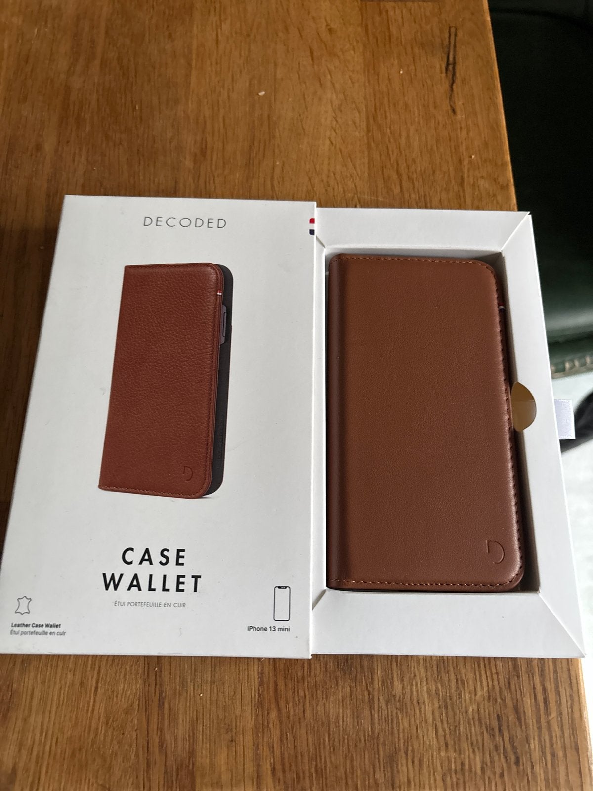 Nieuw Decoded Leren Hoesje voor iPhone 13 mini, Telecommunicatie, Pasjeshouder, IPhone 13 mini, Overige merken, Bruin