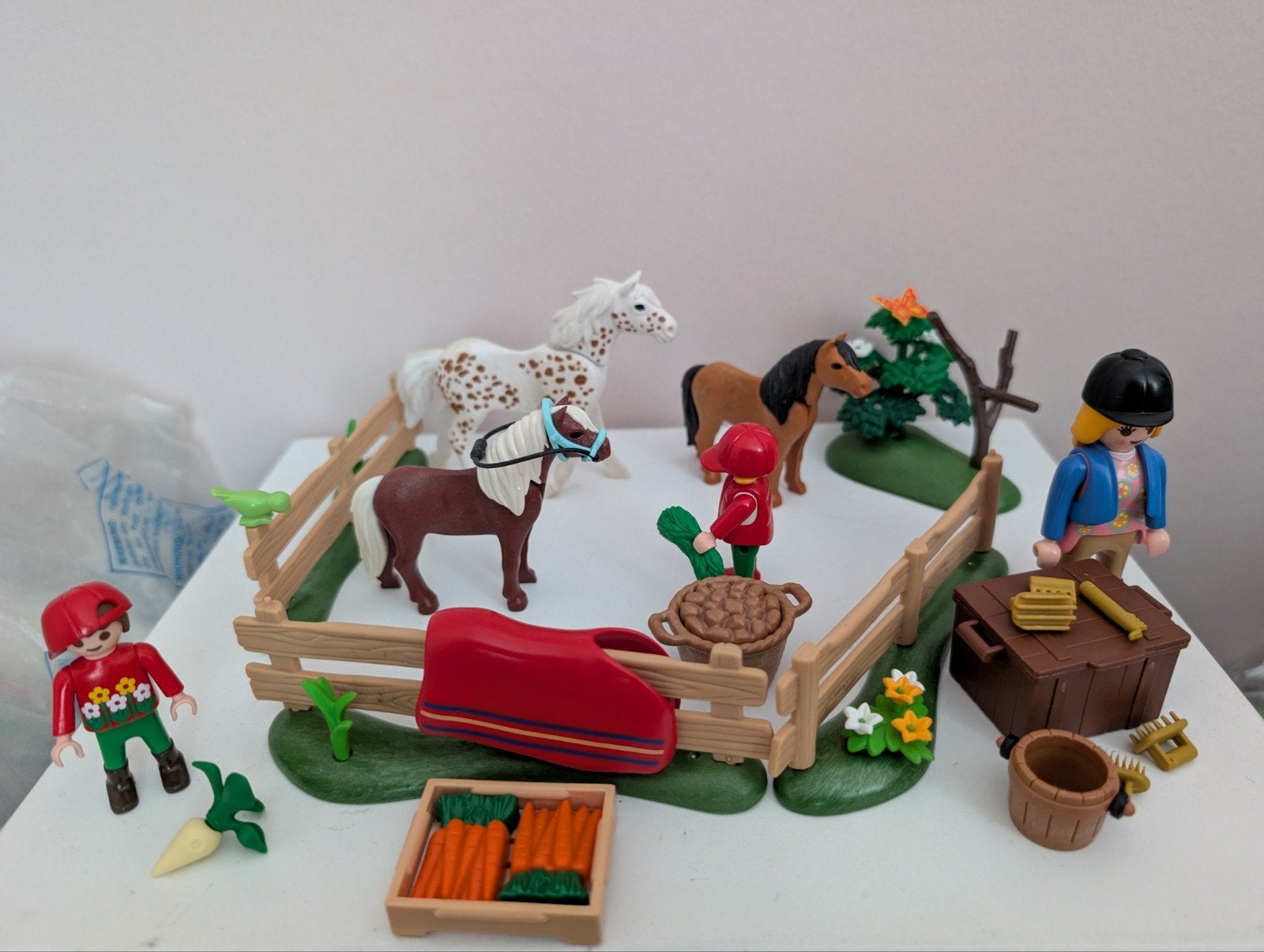 Playmobil paarden set met weide, Ophalen of Verzenden, Koffie of Thee, Zegels, Bonnen of Punten