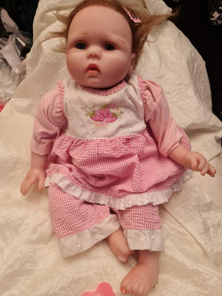 Levensechte Babypop met Softbody, Ophalen of Verzenden, Gebruikt, Babypop