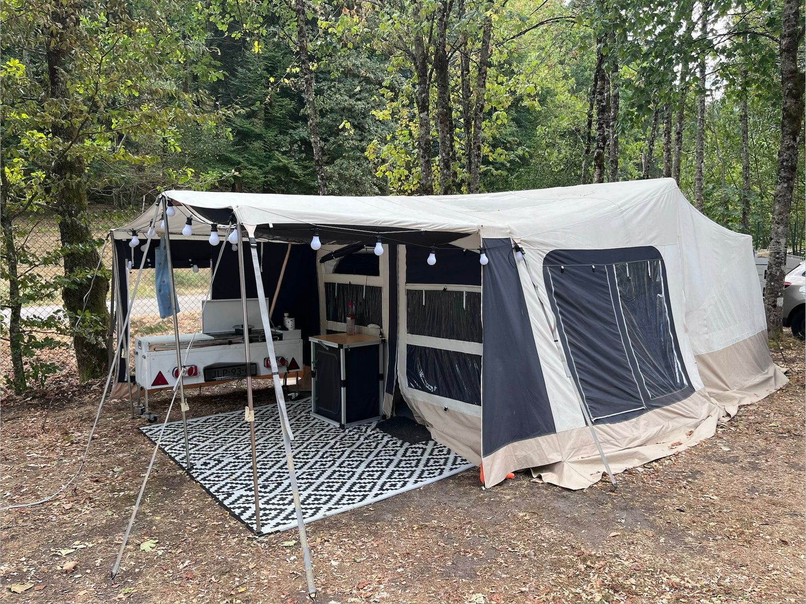 Trigano Odyssee GL (2015) – Ruime en comfortabele vouwwagen, Caravans en Kamperen, Ophalen, Trigano, Blauw, Aanwezig