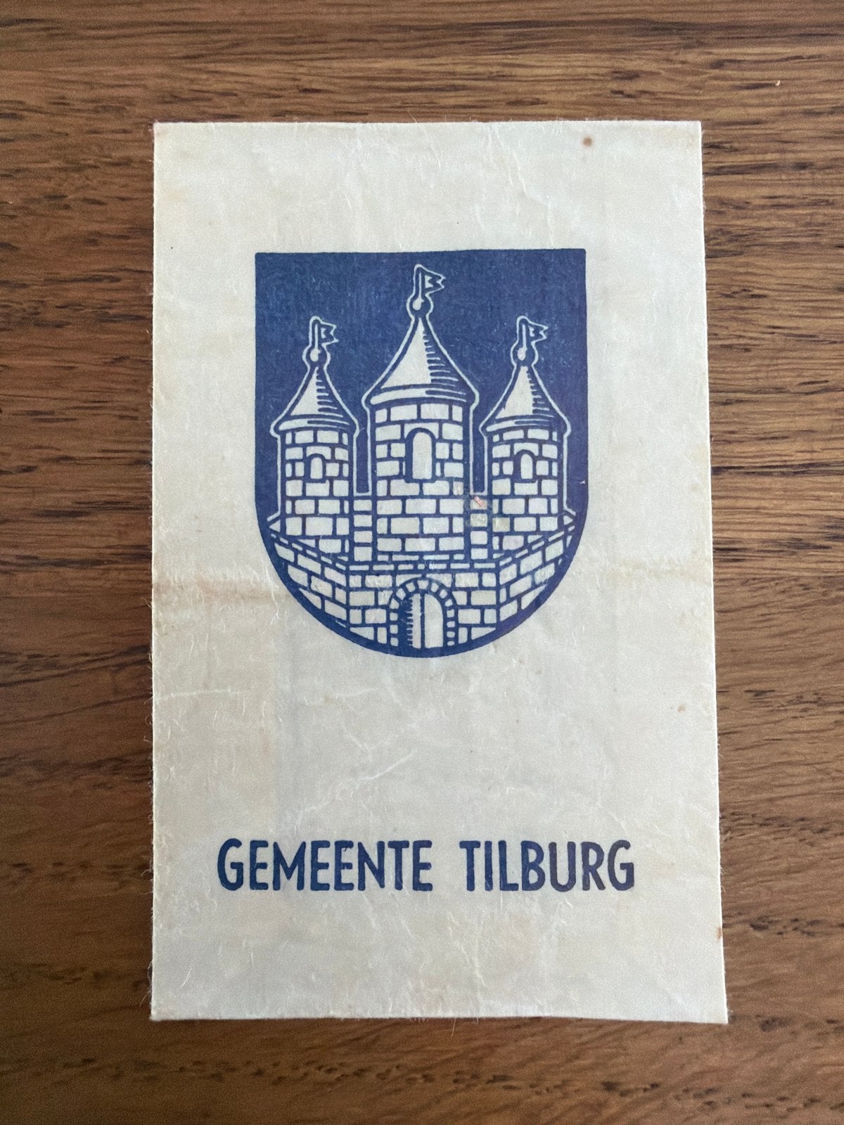 Vintage suikerzakje Gemeente Tilburg - Kristalsuiker V.C.S., Ophalen of Verzenden, Nederland