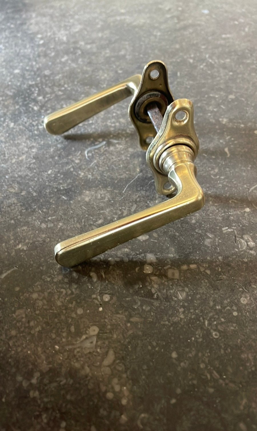1x set Mini Deurklinken ANTIEK 1850 a 1900 messing vintage, Antiek en Kunst, Ophalen of Verzenden