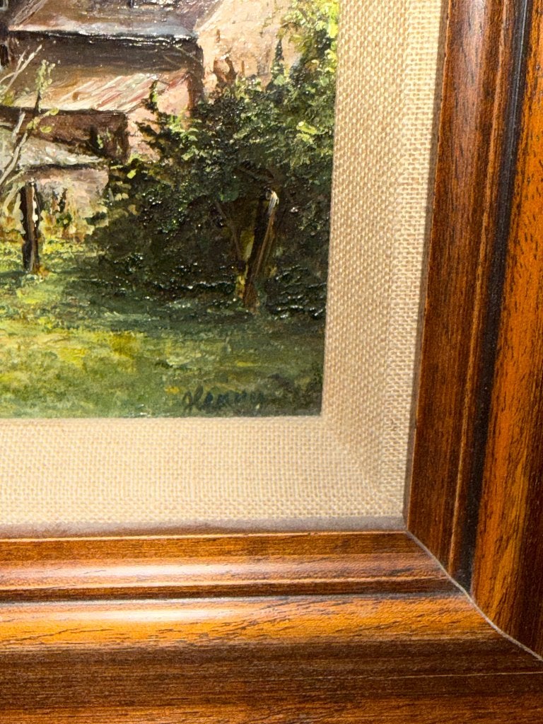 Protestants kerkje Urmond, Antiek en Kunst, Ophalen, Klassiek, Ingelijst, Stads- / dorpsgezicht