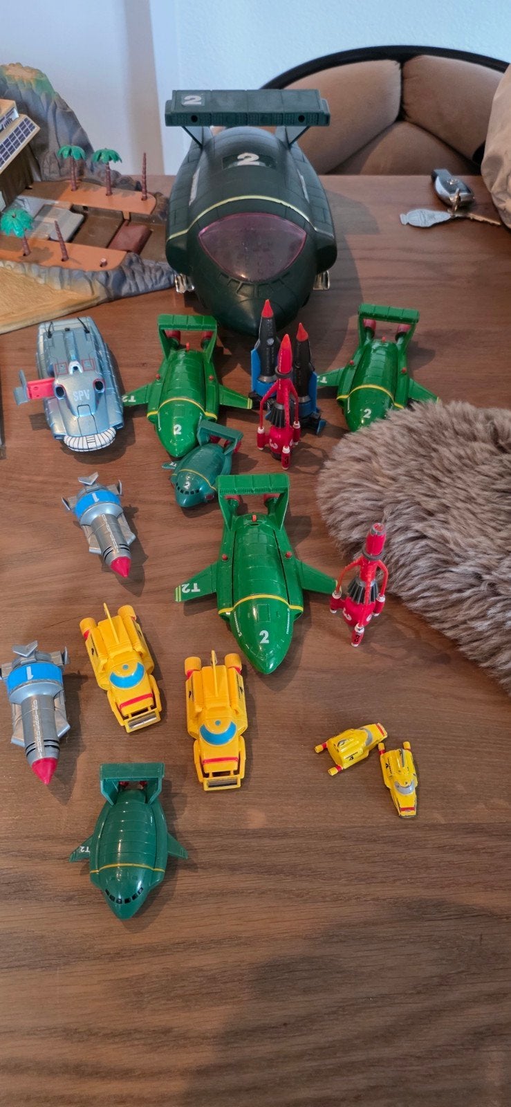 Thunderbirds speelset met voertuigen en basis, Ophalen of Verzenden, Gebruikt, Jongen of Meisje