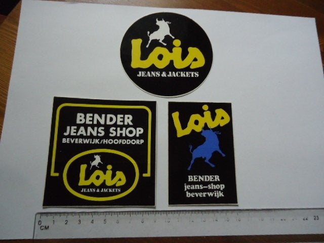 sticker Jaren 70 80 Beverwijk LOIS JEANS Bender hoofddorp, Verzenden, Zo goed als nieuw, Bedrijf of Vereniging