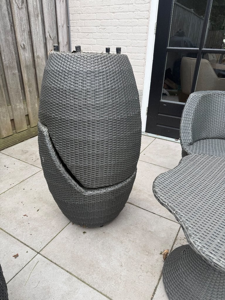 Garden set with 4 seats and a table, Ophalen, 4 zitplaatsen, Gebruikt, Loungeset