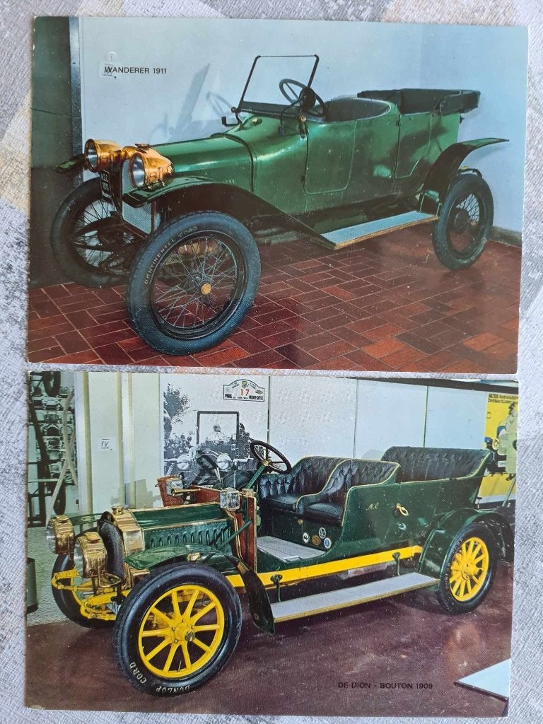 9 ansichten met oude auto's, Ophalen of Verzenden, 1920 tot 1940, Ongelopen, Voertuig