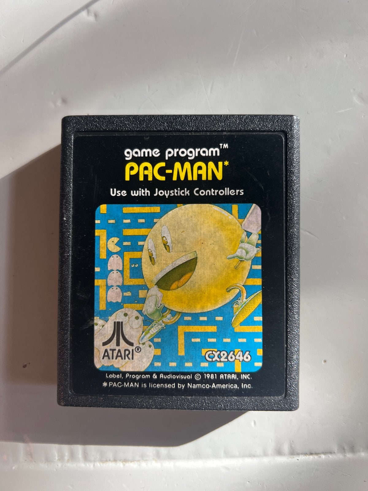 Vintage Atari 2600 Pac-Man Game Cartridge, Avontuur en Actie, Gebruikt, 1 speler, Ophalen of Verzenden